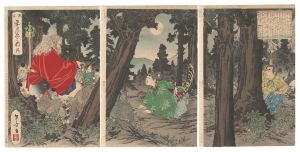 年方「源平雪月花之内　月」