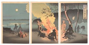 Beisaku / Distant View of Fengtianfu: The Bivouac of Japanese Troops [奉天府遠望 日軍露営之図]