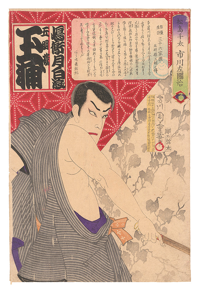 Chikashige “Thirty-six Comic Storytellers and Actors / Gomeiro Tamanosuke”
