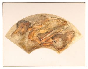 自筆画色紙　浮々　／　小作青史