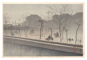 Morning Mist at the Great Bridge at Sanjo