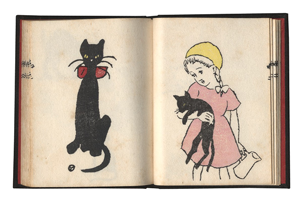 “Woodblock miniature book: Cats” Takehisa Yumeji; edited by Takehisa Fujihiko