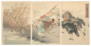 月耕「日清戦争 九連城大捷之図」