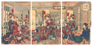 True Dipiction of the Gosei-ro in Full Bloom / Kunisada II