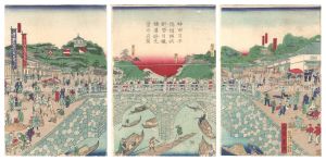View of Mansei Bridge Built after Shohei Bridge at Kanda / Toyokuni III