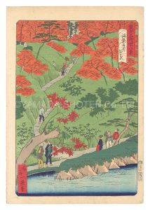 一景「東京名所四十八景　海案寺の紅葉」