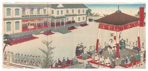 弥生神社天覧角觝之図