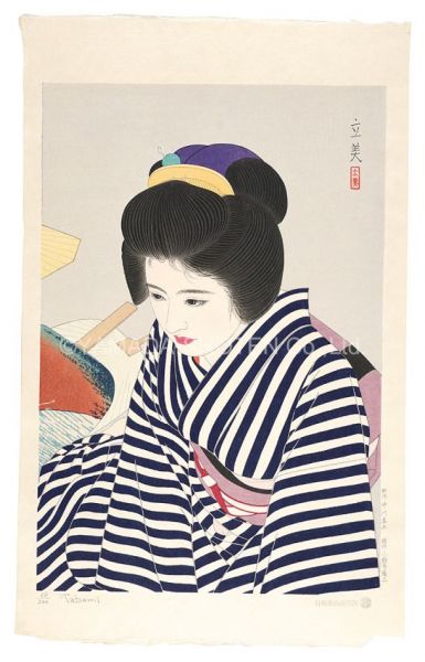 Shimura Tatsumi “Five Customs of Modern Beauties / End of the High Summer”