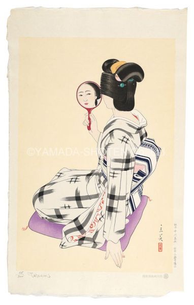 Shimura Tatsumi “Five Customs of Modern Beauties / Marumage”