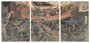 貞秀「大物の浦罔像の図」