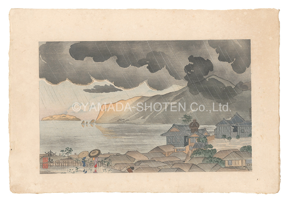Kiyochika “Evening Shower at Atami, Izu”