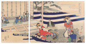 周延「千代田之御表　於吹上公事上聴ノ図」