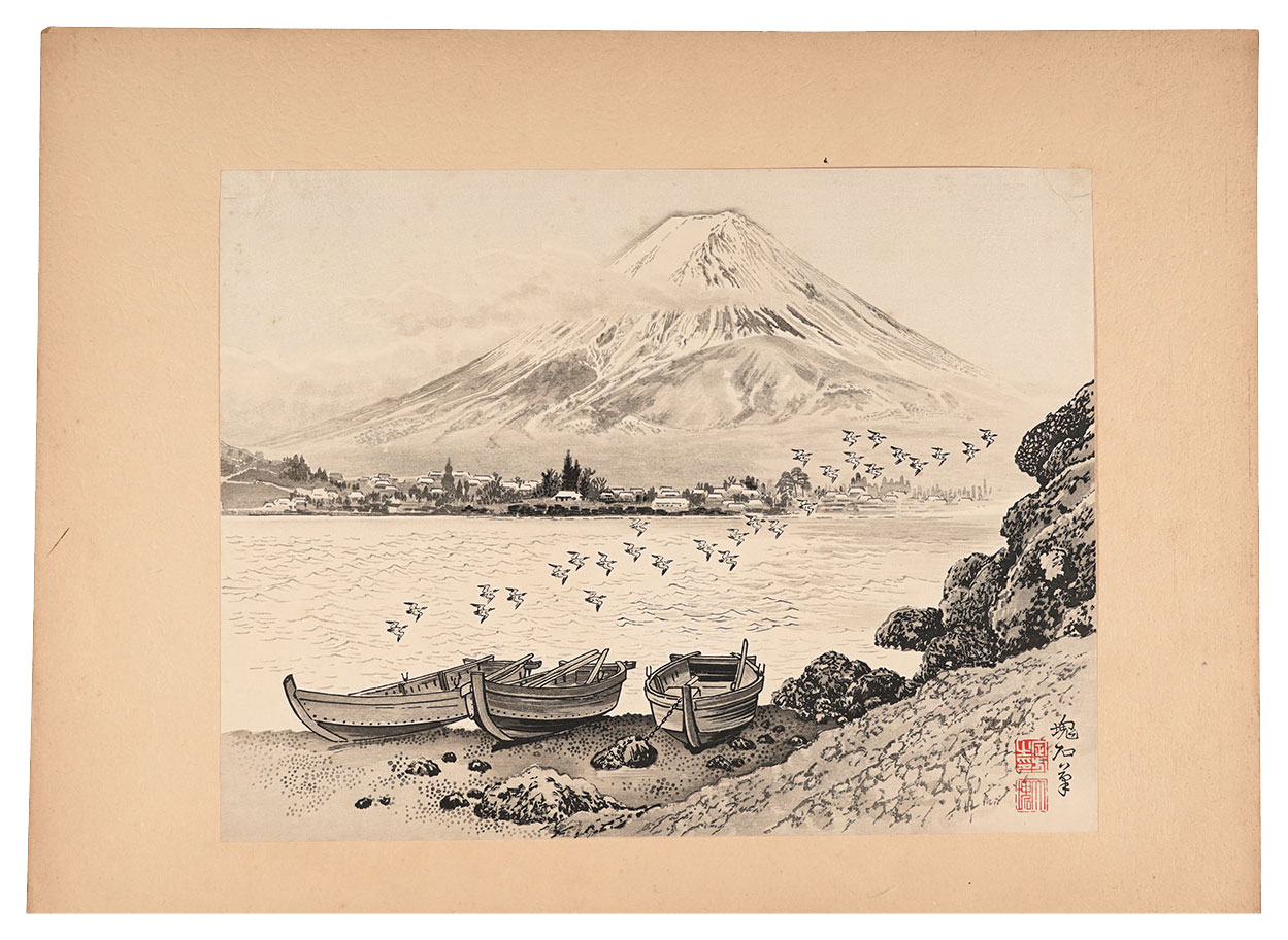 Jokata Kaiseki “Lake Kawaguchi and Mount Fuji”