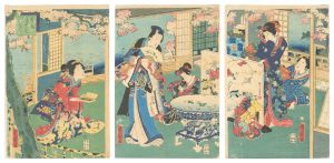 春色酒中花あそび　／　国周