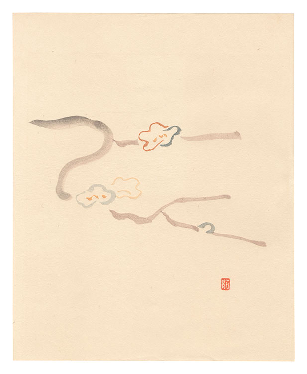 坂本繁二郎「梅の図」
