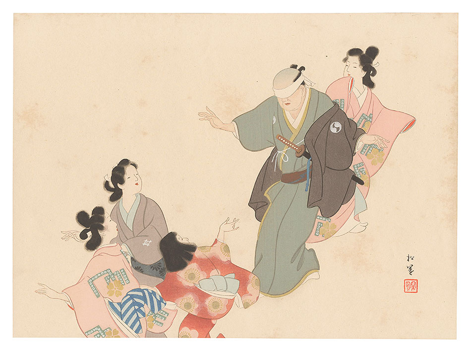 Uemura Shoen “THE LOYAL RONINS / Countryside Scene”