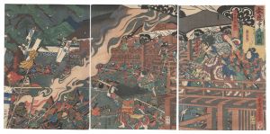 盆応寺夜討図　／　芳富
