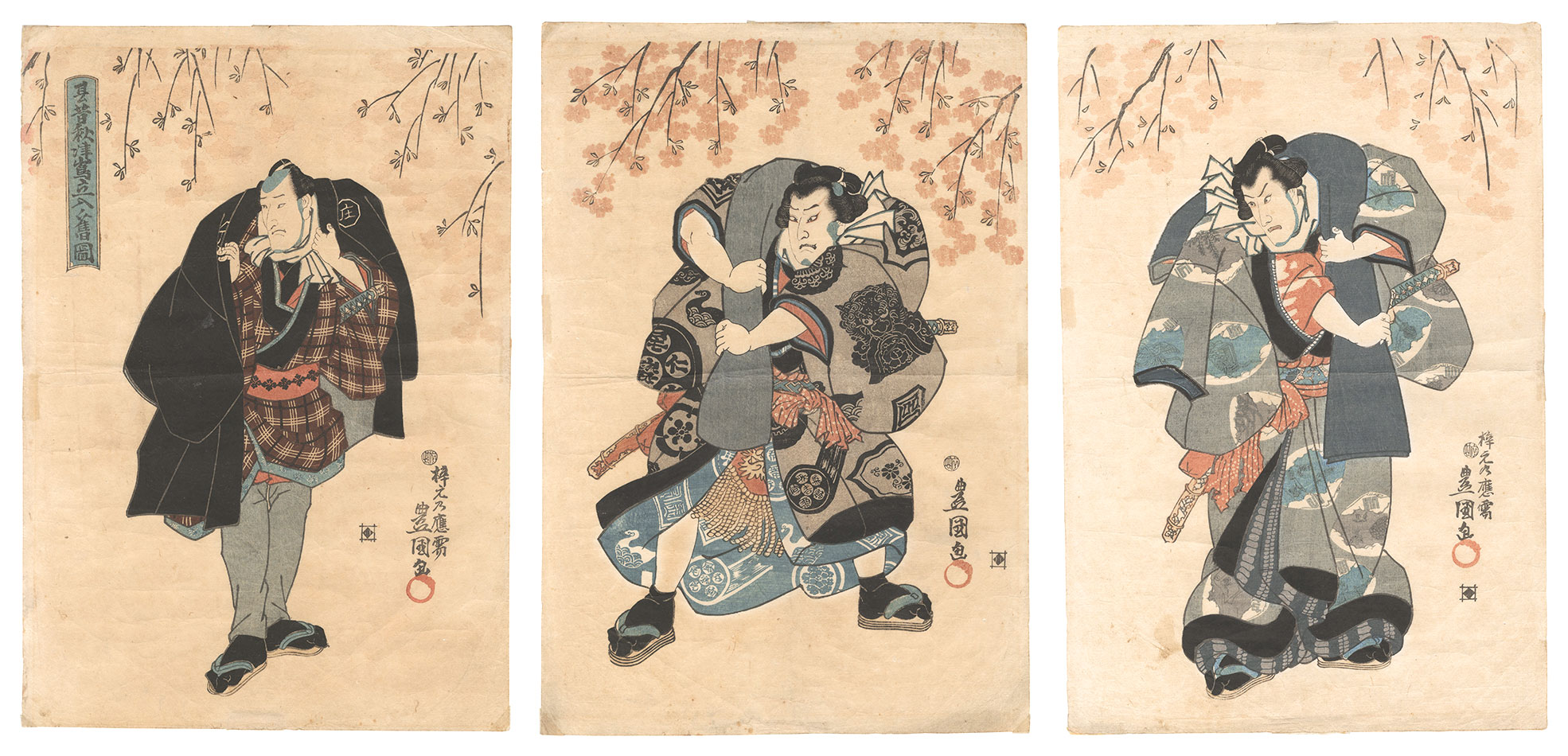 Toyokuni III “Kabuki Play: Sekitori Nidai no Shobuzuke”
