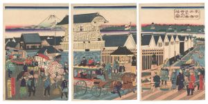 Famous Place in Tokyo: The Official Notice Board at Nihonbashi Bridge / Hiroshige III