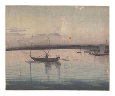 Ohara Koson(Shoson) “Fishing Boat (tentative title)”