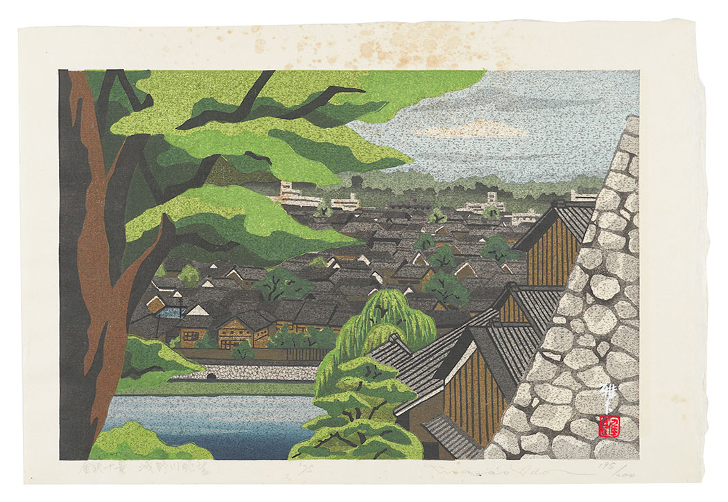 井堂雅夫「金沢十景 浅野川眺望」