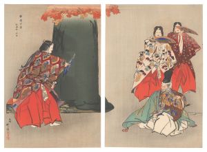 能楽百番　紅葉狩　／　月岡耕漁