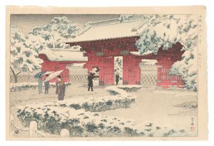 Hongo Red Gate in Snow / Kasamatsu Shiro