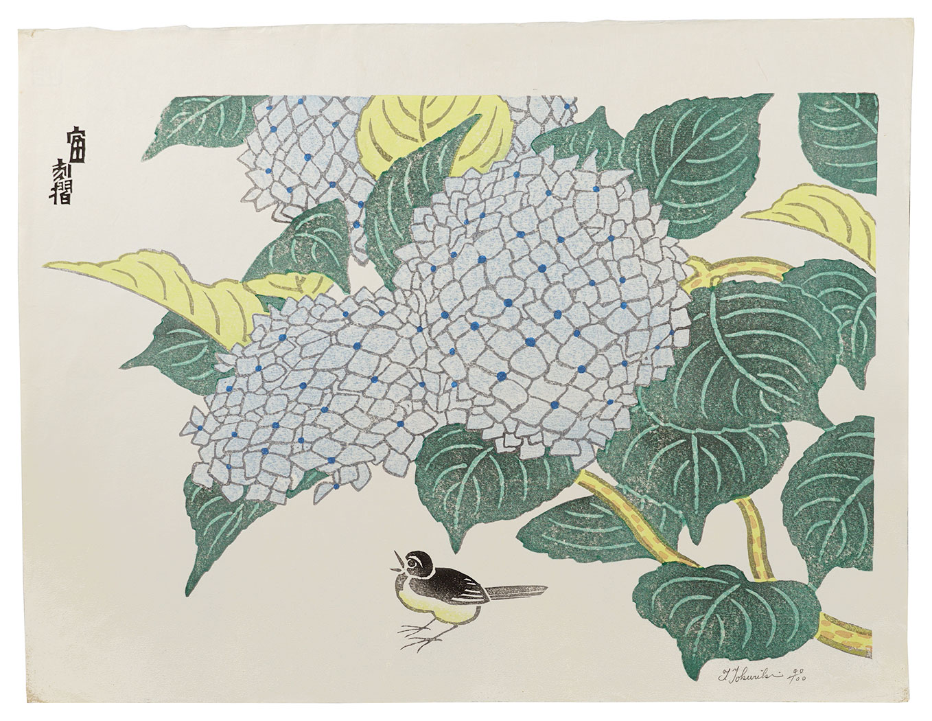 徳力富吉郎「紫陽花（仮題）」