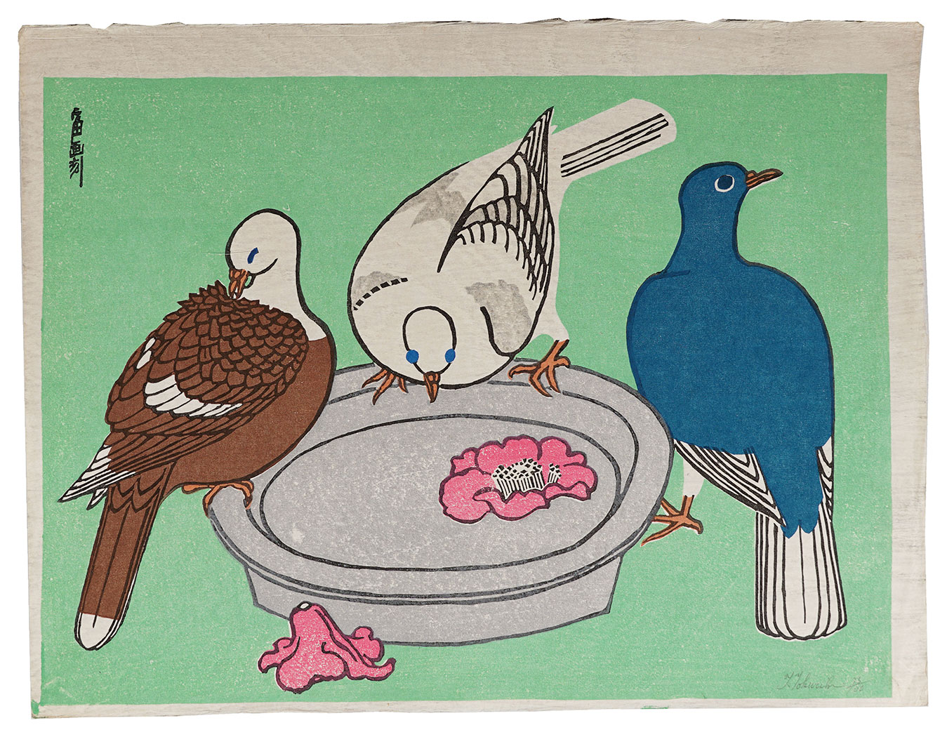 Tokuriki Tomikichiro “Pigeons (tentative title)”