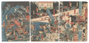 Hirokage / The Great Battle of the Vegetables and the Fish [青物魚軍勢大合戦之図]