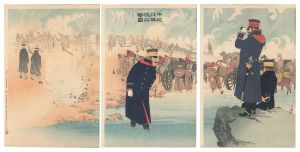 Illustration of the Attack at Niuzhuang / Kiyochika
