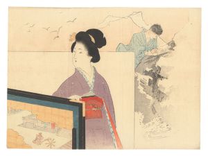 木版口絵　／　梶田半古