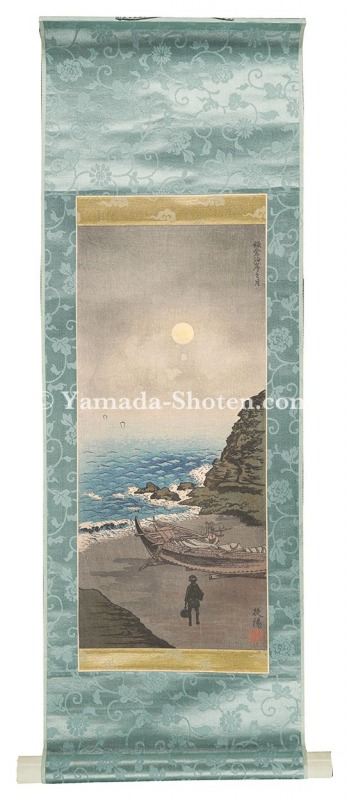 Narazaki Eisho “Moon at the Kamakura Beach”