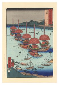 広重初代「六十余州名所図会　尾張 津島天王祭り【復刻版】」