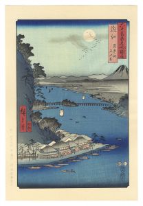 広重初代「六十余州名所図会　近江 琵琶湖 石山寺【復刻版】」
