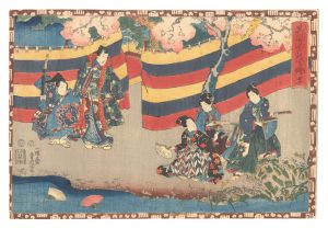 Toyokuni III / Magic Lantern Slides of That Romantic Purple Figure / No. 40 [其姿紫の写絵　四十]