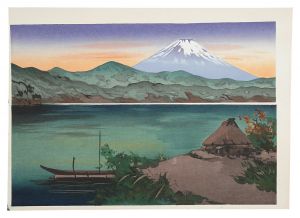 芦ノ湖の富士 夕暮れ　／　吉本雅生