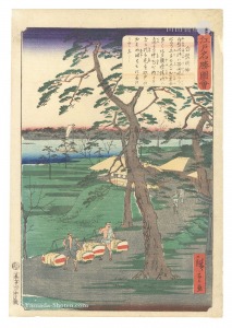 Hiroshige II / Views of Famous Places in Edo / Shirahige Shrine [江戸名勝図会　白髭明神]