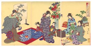 女礼式裁縫の図　／　周延