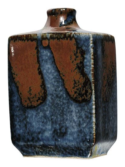 Kawai Takekazu “Gosu Iron Glazed Square Jar”