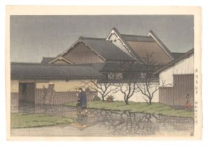 法隆寺東里　／　川瀬巴水