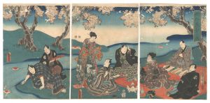 Poets on a Mat of Flowers / Toyokuni III