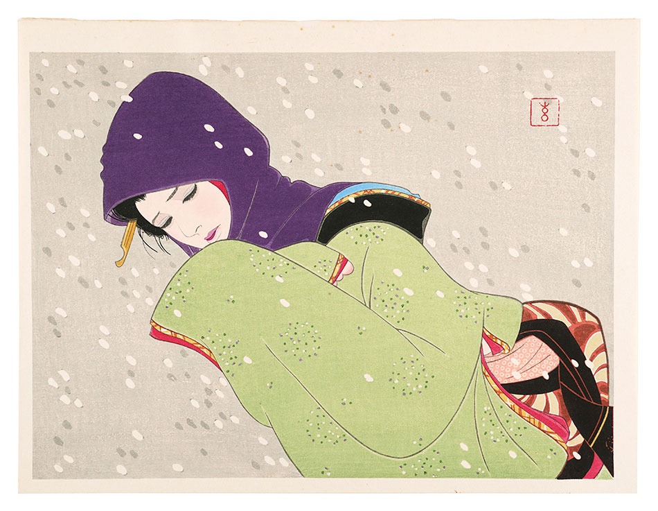 岩田専太郎「ささめ雪」