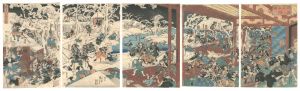 忠臣蔵夜討図 義士夜討乱入之図　／　国芳