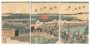 源頼朝公富士ノ狩場行列ノ図　／　国輝二代