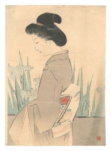 木版口絵 / 梶田半古