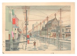 New Twelve Views of Kyoto / Light Rain at Dawn, Kawaramachi  / AsanoTakeji