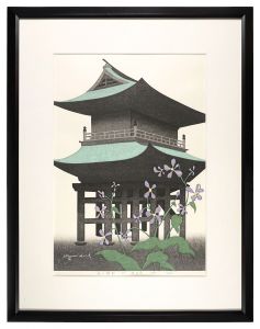 春の鎌倉　門　建長寺　／　斎藤清