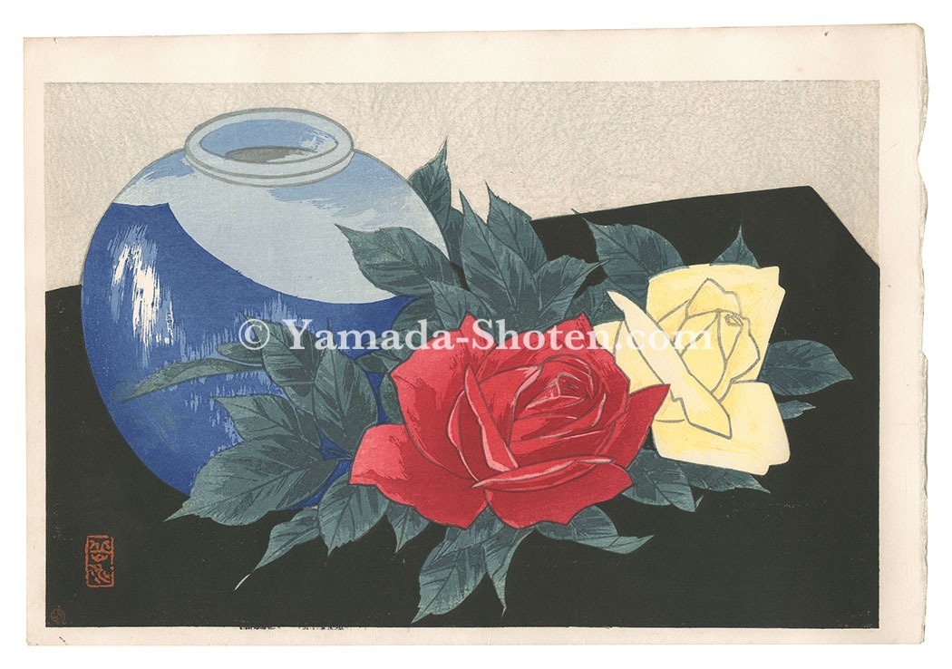 Ide Gakusui “Roses and a Vase (tentative title)”