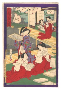 蚕養育之図　一　／　周重